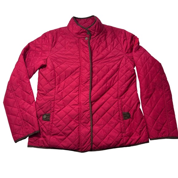 Lauren Ralph Lauren Jackets & Blazers - Lauren Ralph Lauren Quilted Jacket Red Size Small Snap Button Pockets RL‎ Logo